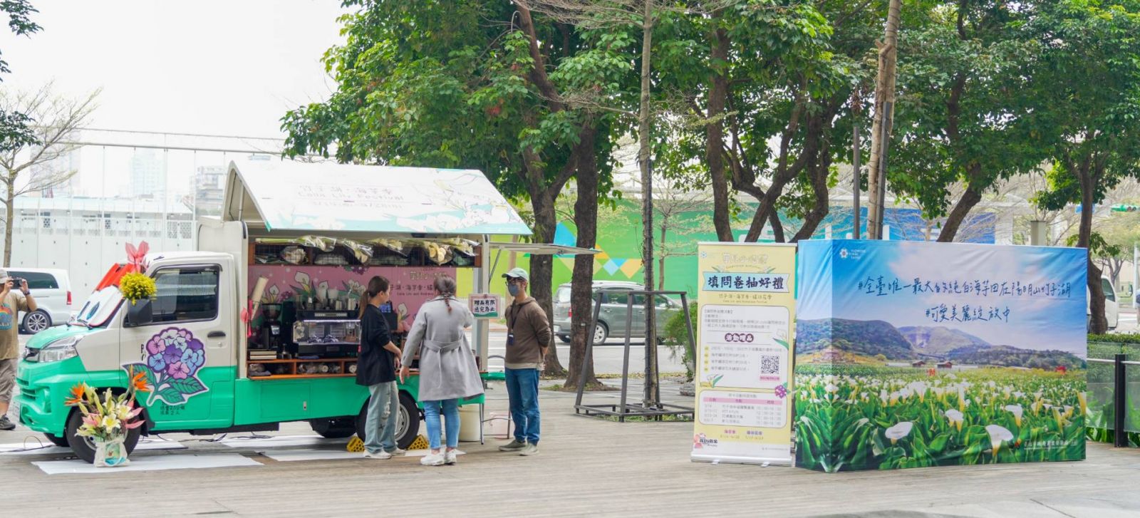 圖4 花季造型胖卡宣傳車 3月23日-24日將於花博農民市集快閃登場